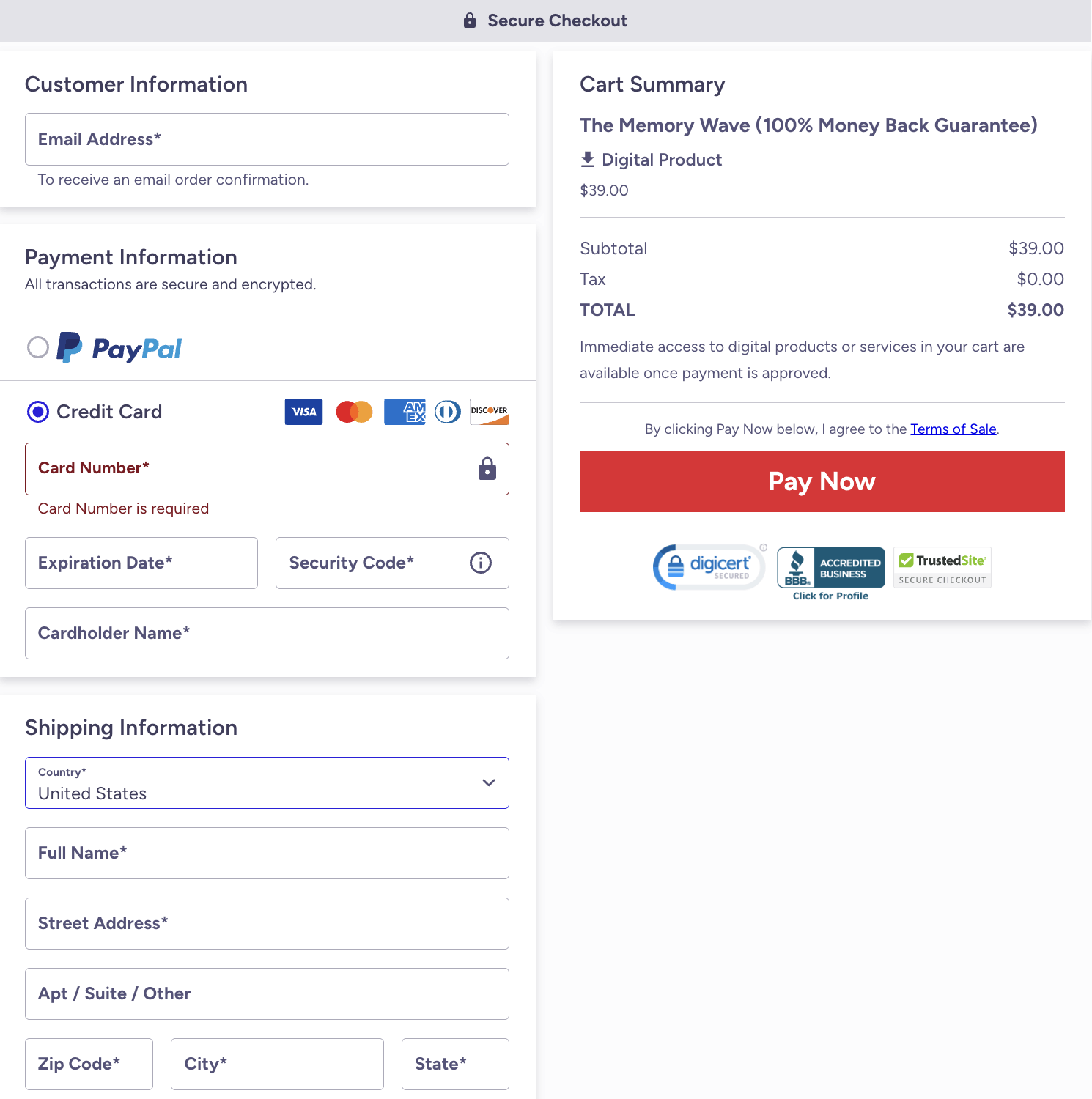 the-memory-wave-checkout-page